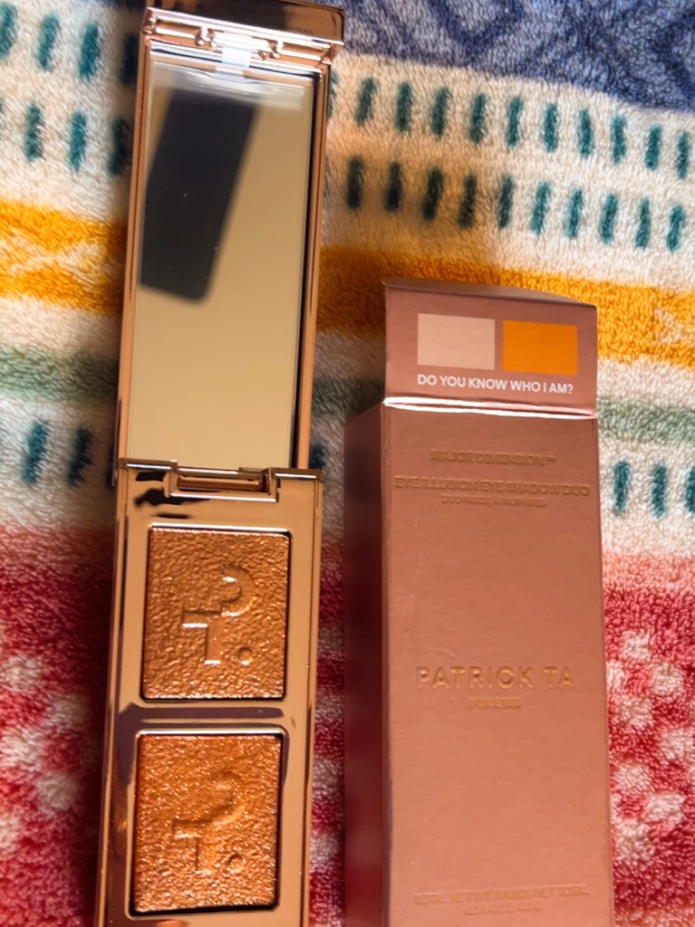 Patrick Ta Metallic Eyeshadow Duo — Warm Gold & Copper
